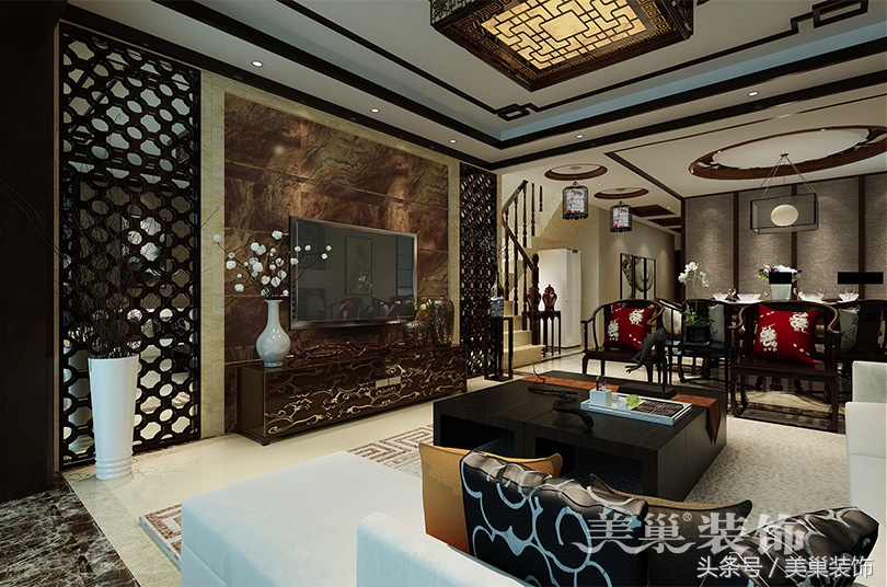 郑州天地湾380平复式新中式，演绎出传统的精髓，展现出内涵风韵