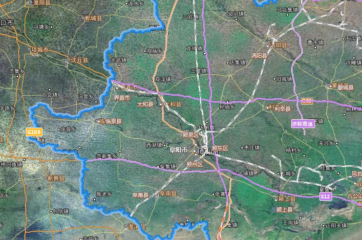 阜阳各区县地图最新版,阜阳地图最新版