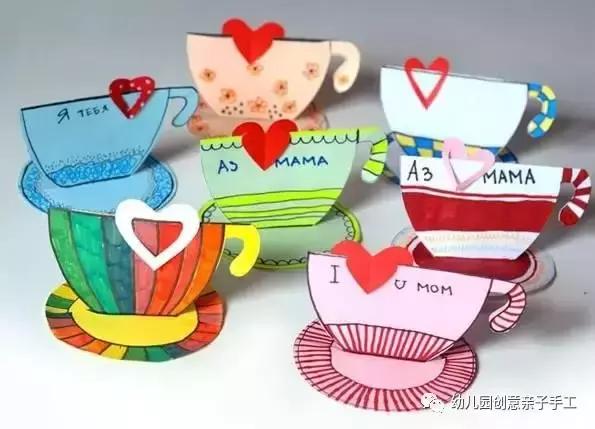 幼儿园小班手工卡纸贺卡图片,3-6岁幼儿手工简单贺卡小花