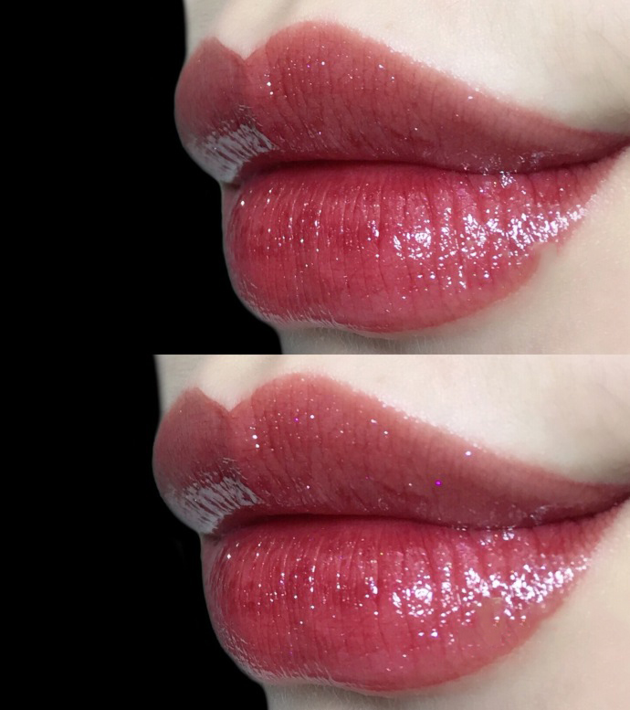 阿玛尼101黑管哑光口红,阿玛尼红管206唇釉深唇试色