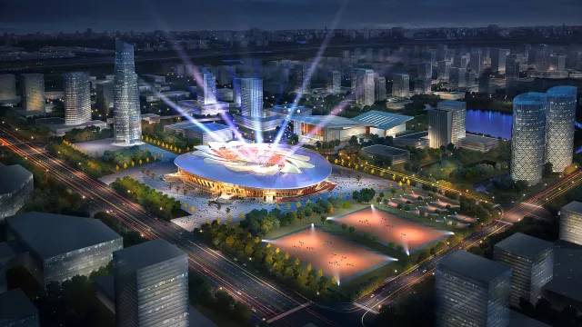 成都即将开建的足球场,成都国际足球中心航拍