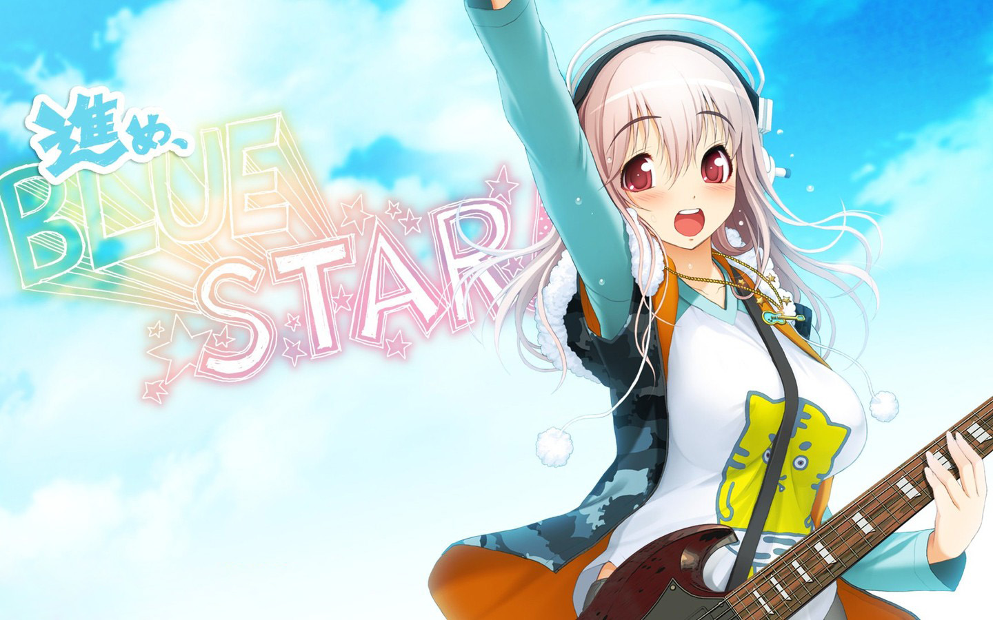 女吉他手动漫,动漫角色弹吉他动图