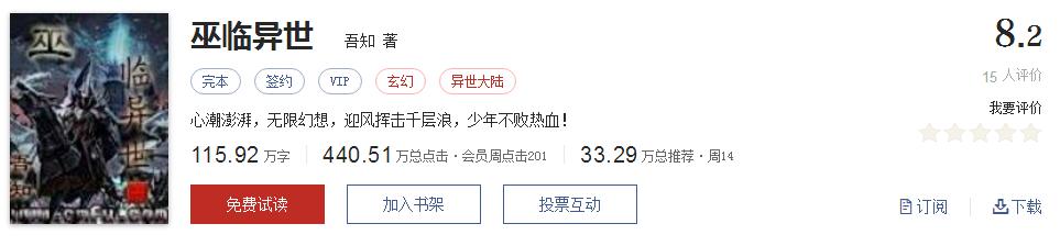 起点评分8.7以上小说排行榜,全网评价最高的十本网络小说神作