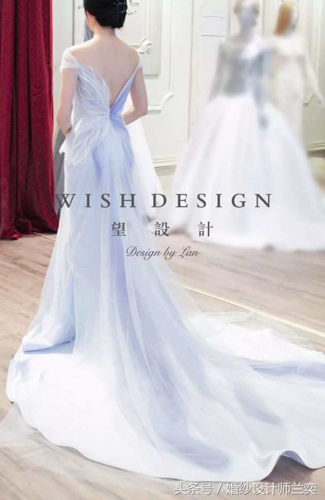 蓝色礼服婚纱风格,婚礼布置蓝绿适合哪种婚纱