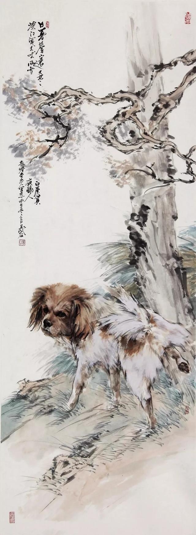 画十二生肖里的狗,晁谷画猫