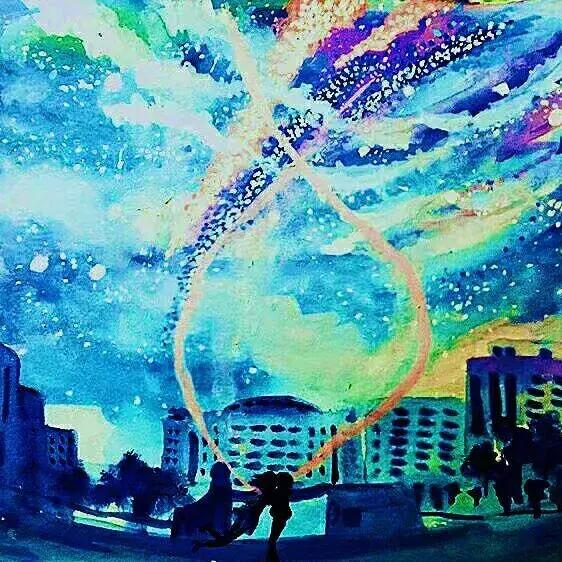 历城二中美术作品,手绘印象城市