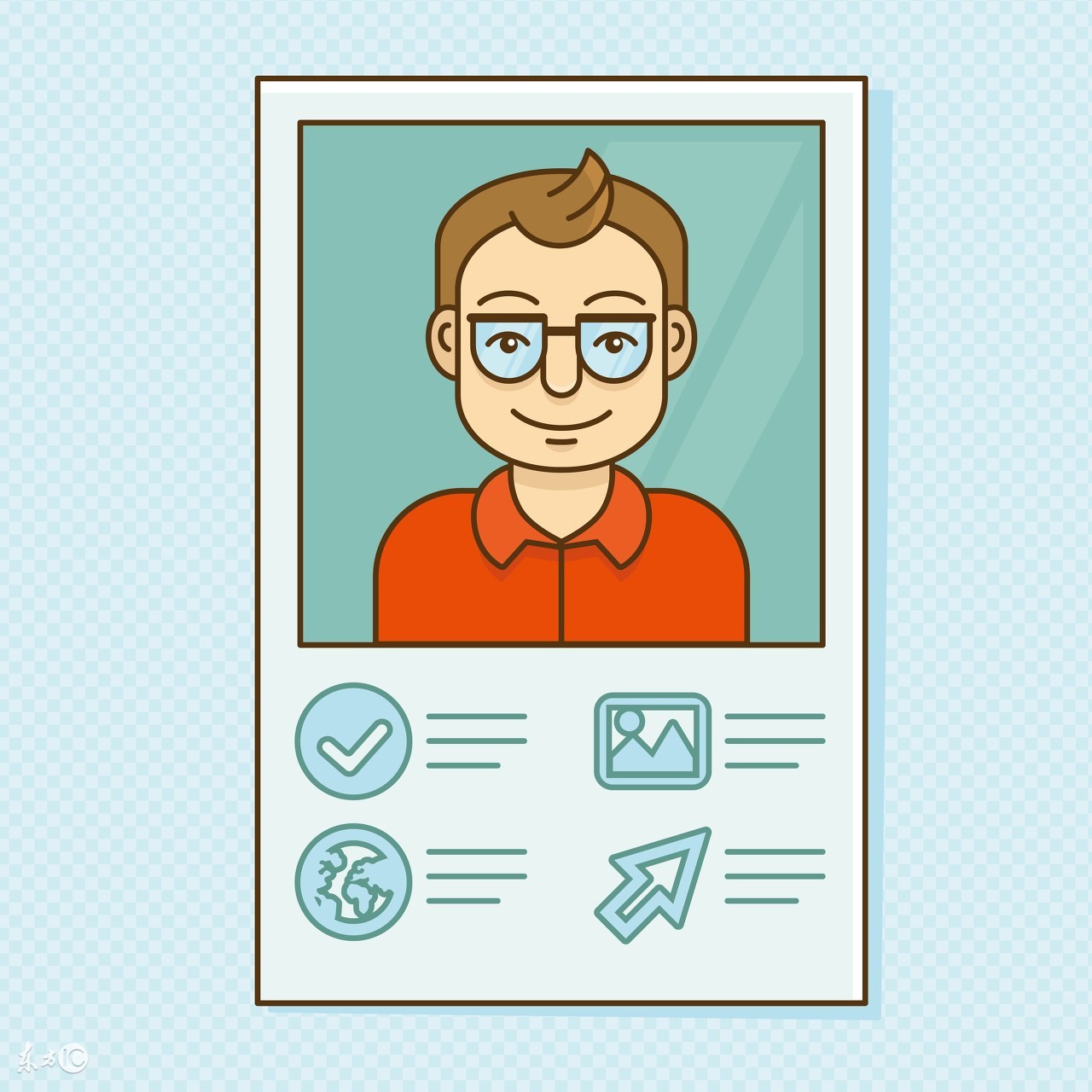 一份个人简历的图片,简历中的照片最好是怎么样的