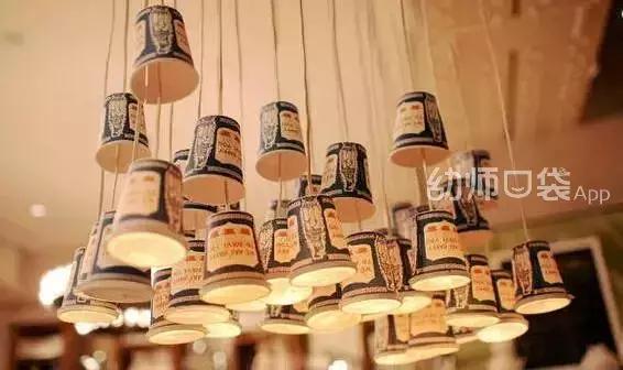 废旧物品手工吊饰小学,幼儿园废旧灯泡手工制作吊饰