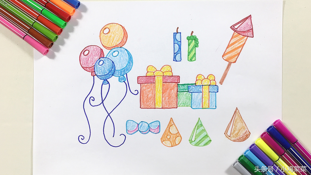 圣诞礼物小人简笔画,圣诞节礼物简笔画大全