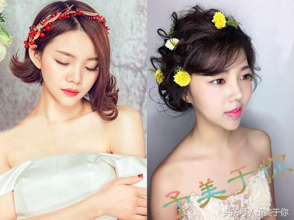 短发新娘仙气造型,最近很火的新娘发型短发