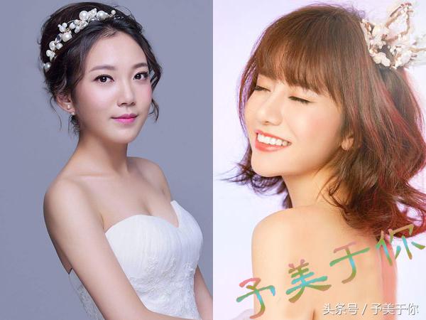 短发新娘仙气造型,最近很火的新娘发型短发