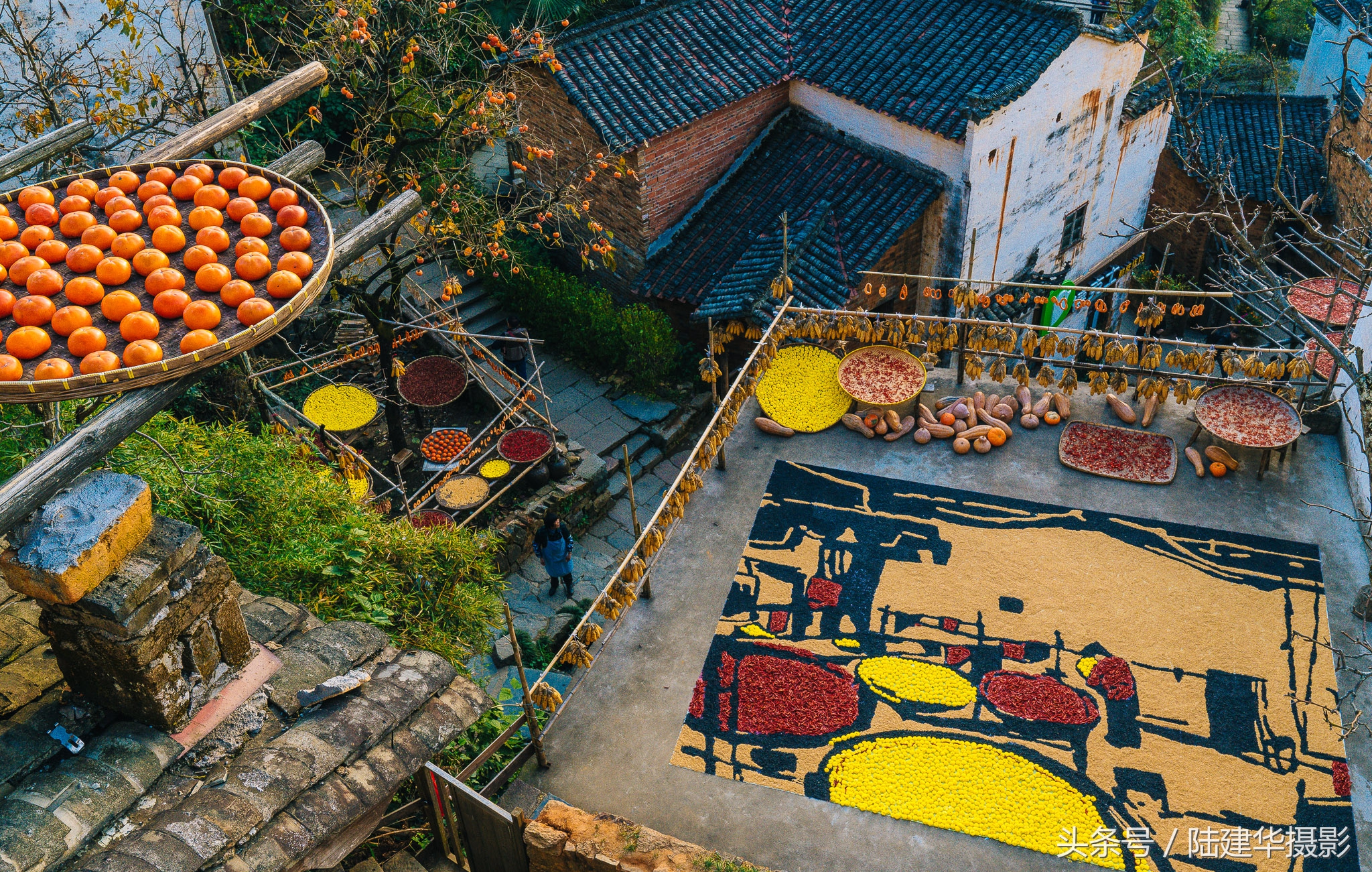 婺源篁岭最美村落,婺源有着中国最美山村称号