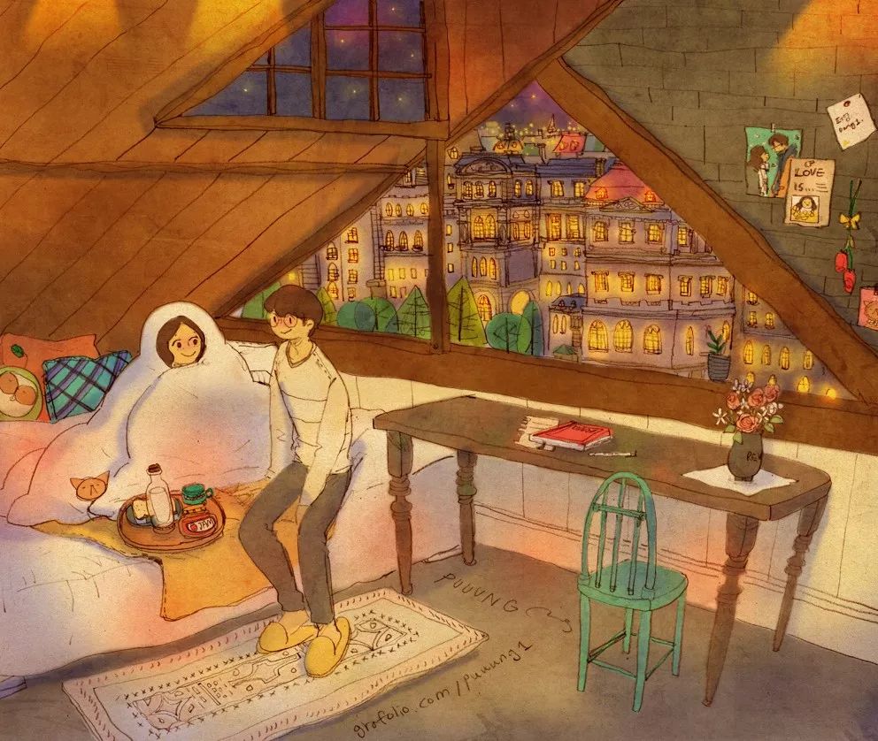 甜到爆的恋爱日常手绘,手绘情侣日常恋爱日记