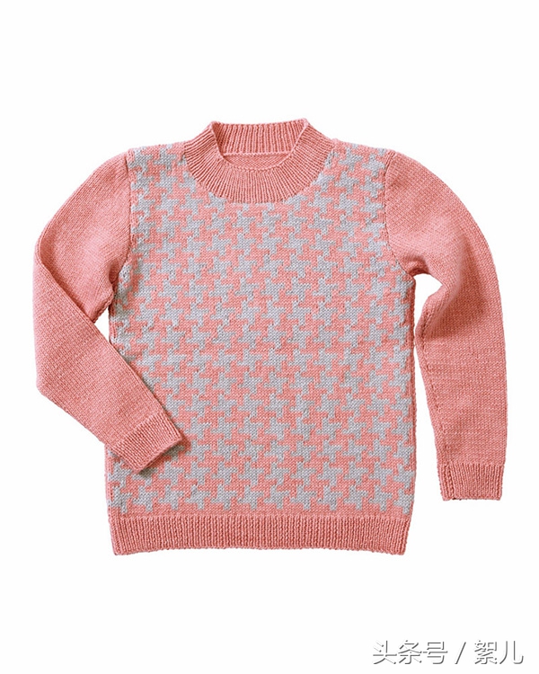 千鸟格永恒的经典,经典千鸟格咖啡色加厚一体绒毛衣