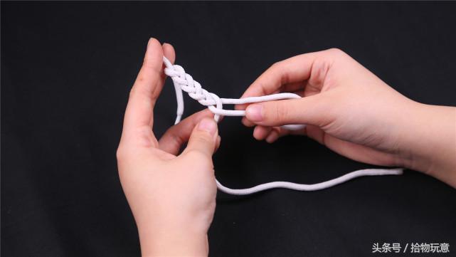 旧鞋带编织手工制作,简易松紧鞋带废物利用