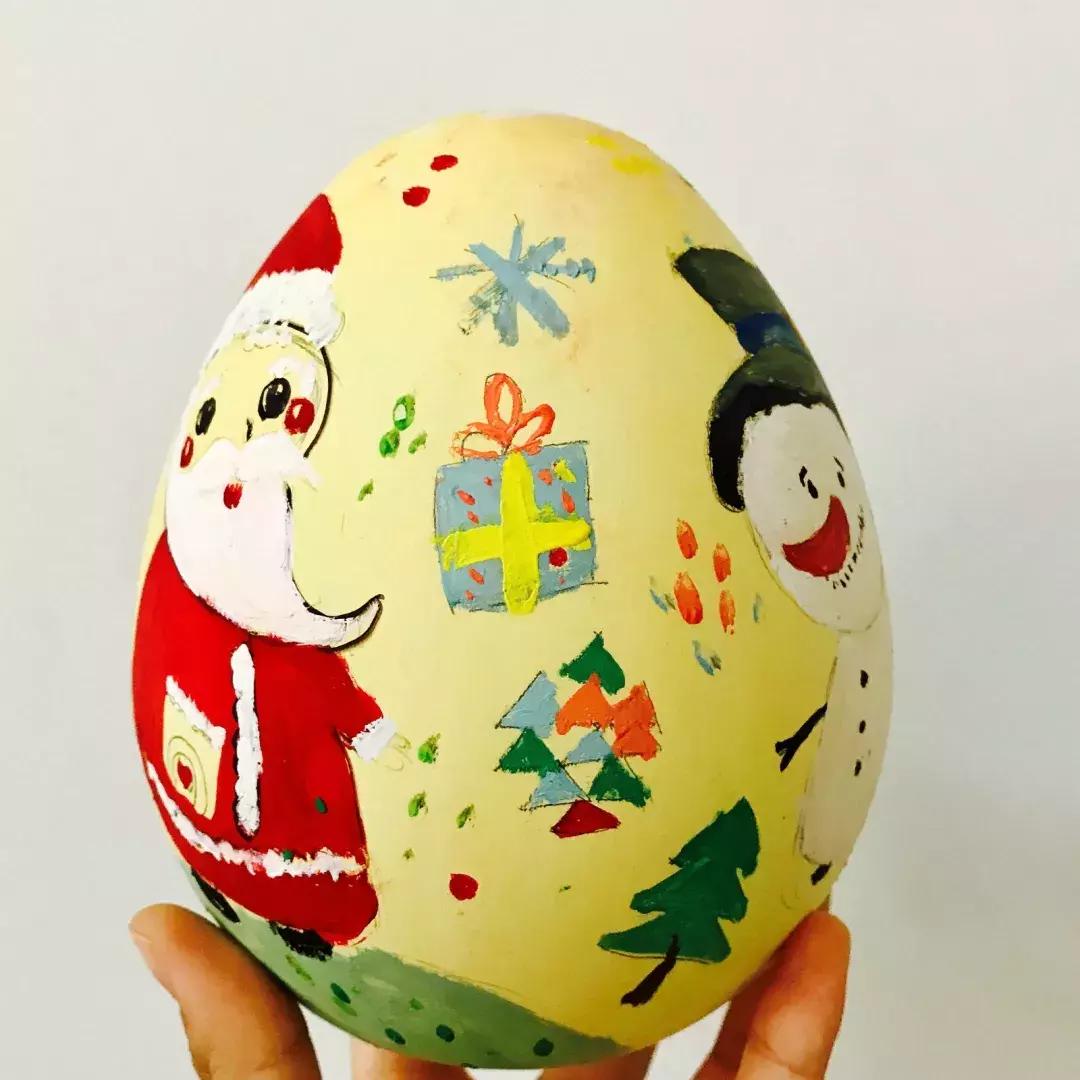 蛋壳画圣诞节,蛋壳画圣诞