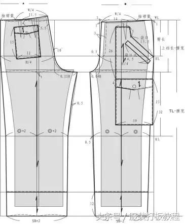 红升服装男式裤子的裁剪视频,大海服装男式直筒裤子裁剪方法