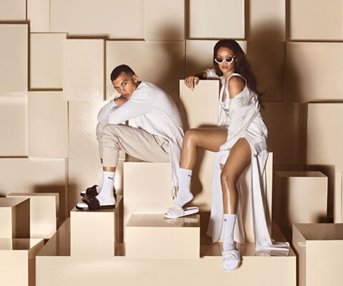 蕾哈娜puma纯黑,蕾哈娜puma鞋