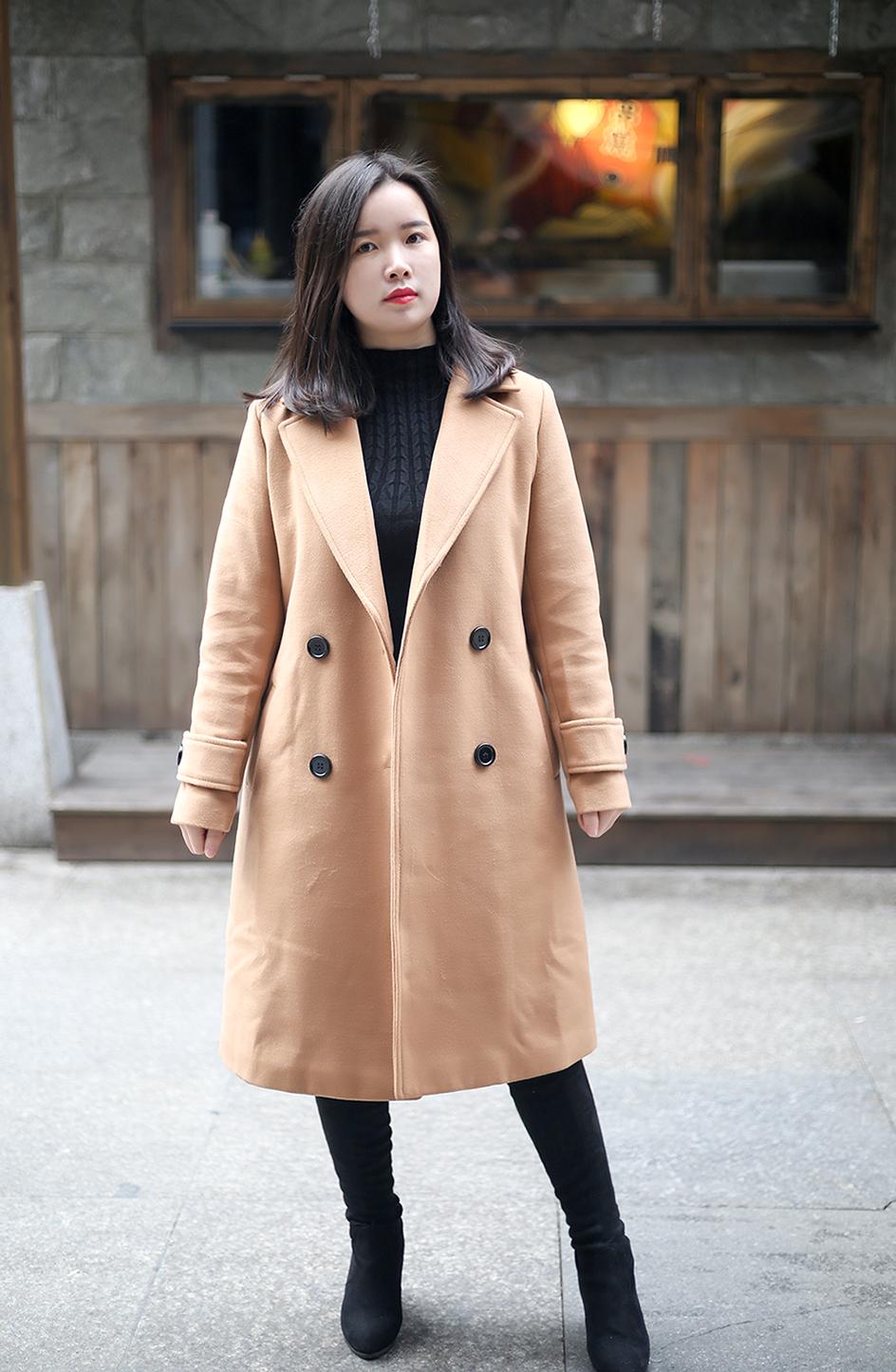 韩国东大门金标双面羊绒大衣精品,韩国东大门原单大衣