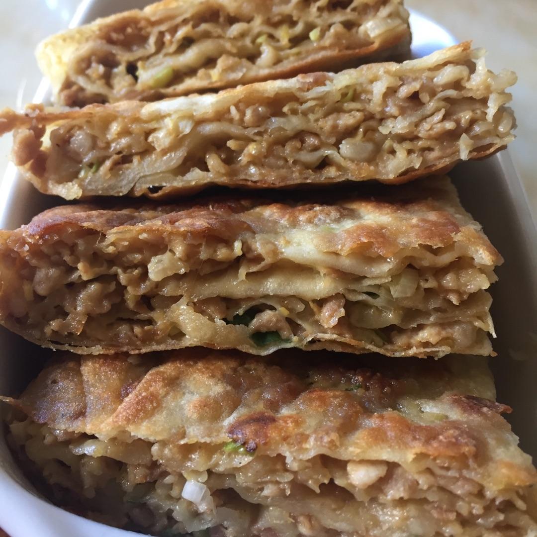 媳妇做的香酥肉饼,媳妇做肉饼