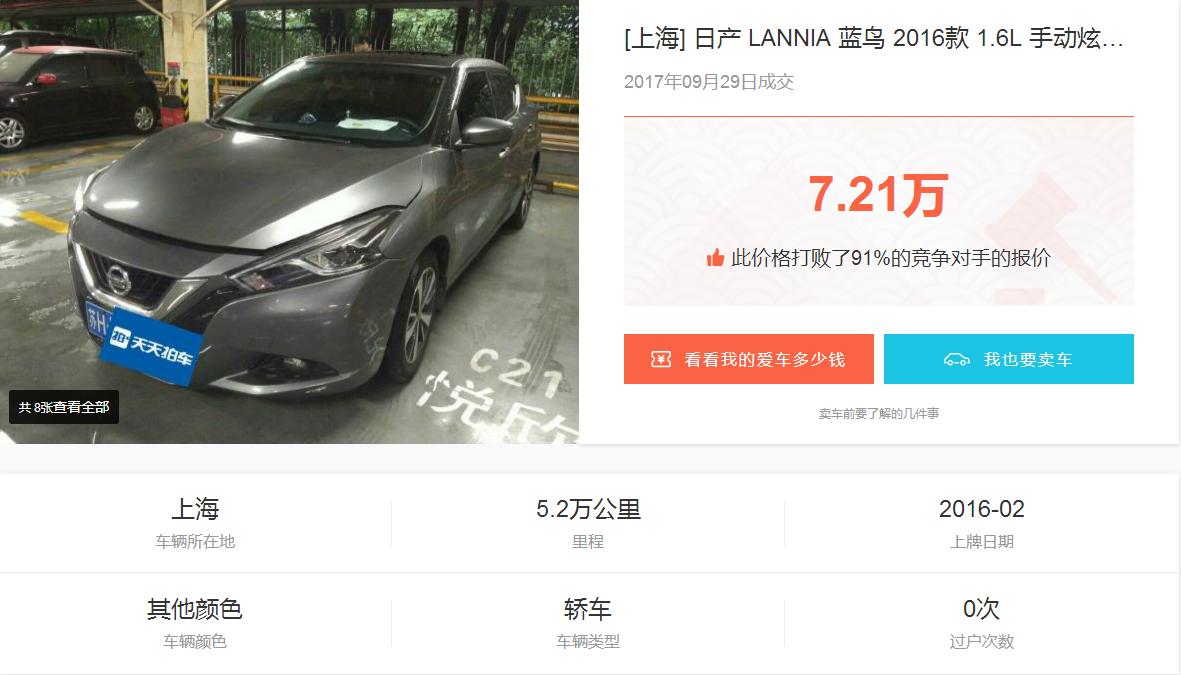 2013年天籁2.0顶配二手值多少钱,2013年尼桑天籁2.0现在值多少钱