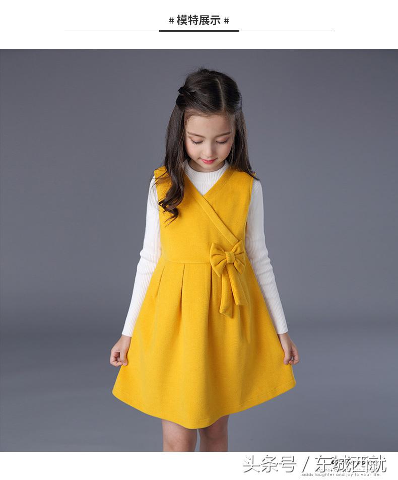 女童公主裙童装春秋装长袖连衣裙,童装裙子秋冬款加绒4岁公主裙