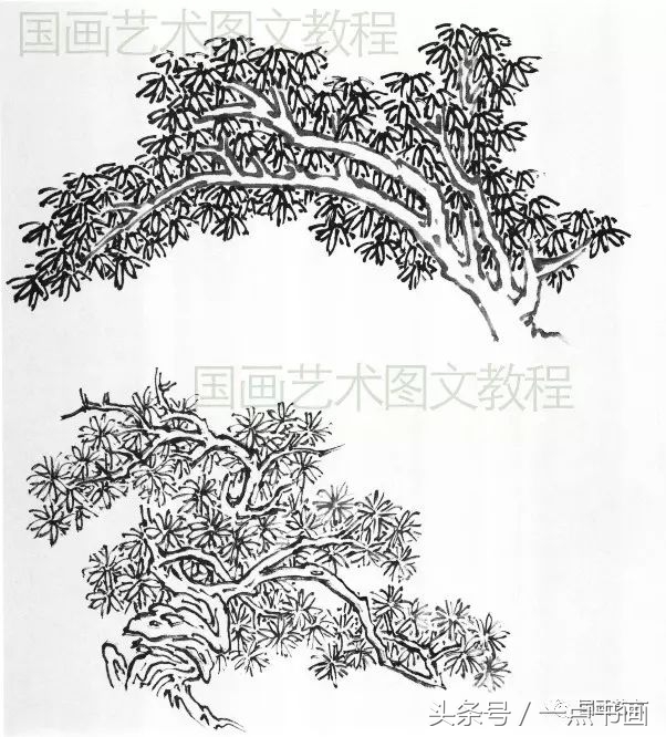 芥子园山水画技法10,芥子园国画山水画教学视频的画法