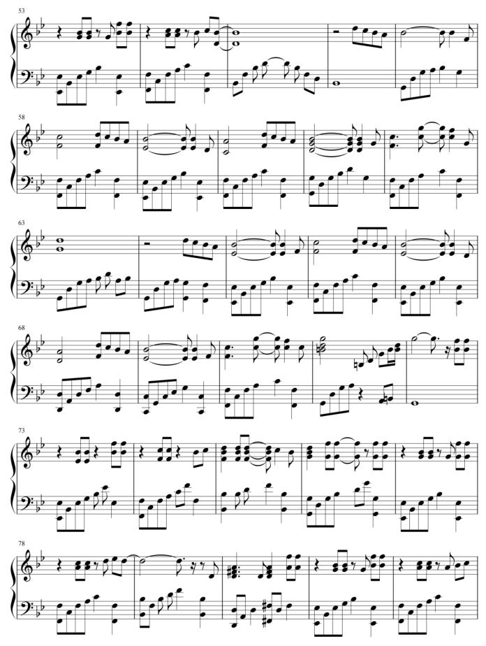 一些经典钢琴曲的简谱和五线谱给大家学习参考