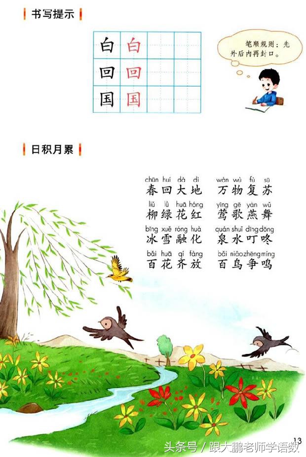 一年级部编版语文下册要点,部编版小学一年级下册语文预习单