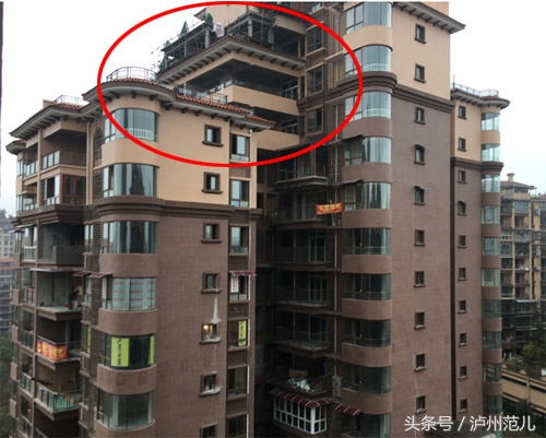 楼顶加盖“别墅”搭花园泸州永和春天小区违建被叫停