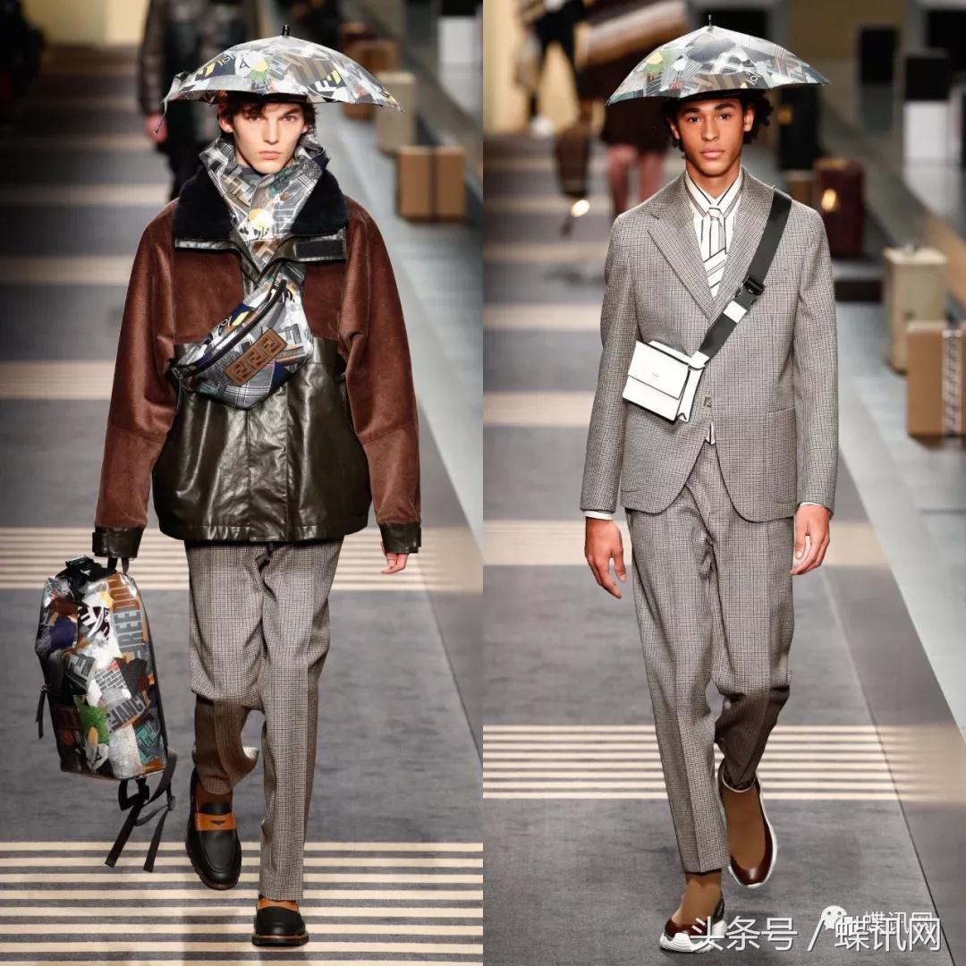 2020秋冬男装周fendi的时髦黄与黑,fendi2018秋冬男装