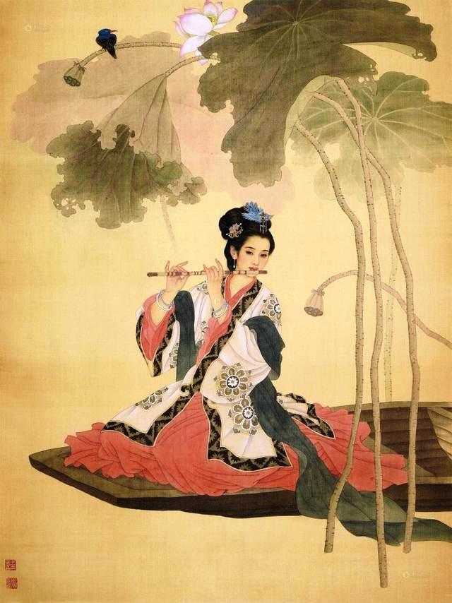 国画名家杨淑涛工笔仕女画欣赏,赵国经工笔仕女画作品欣赏