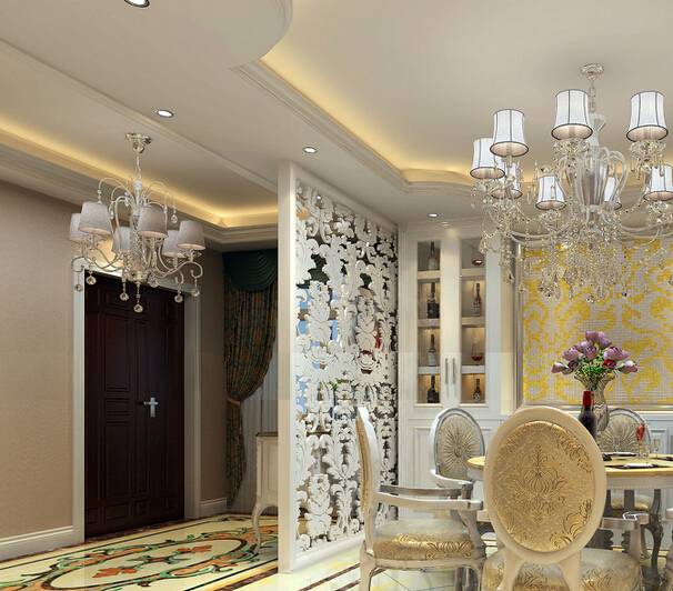 餐厅30公分屏风隔断现代简约,2021厨房餐厅隔断柜效果图大全