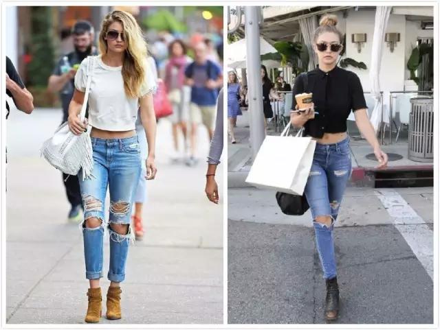 今年最潮弹力破洞微喇牛仔裤,潮流牛仔裤有哪些