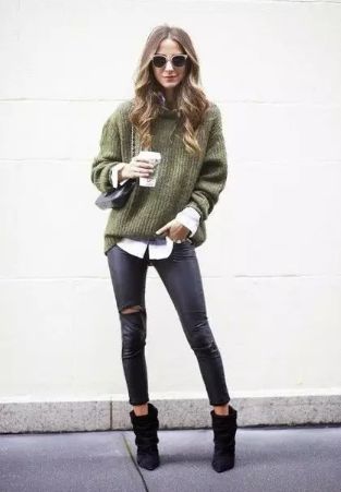 男士高领毛衣和衬衫叠穿,毛衣衬衫叠穿预知早春时尚风潮