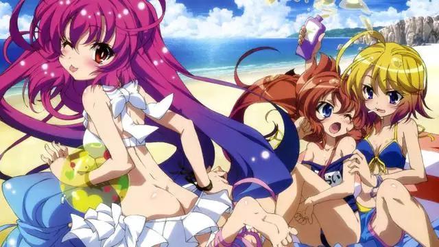 色彩缤纷的女生动漫照片,双色头发的动漫少女