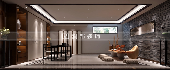 天鹅湖凡山新中式,天鹅湖印象133平装修效果图