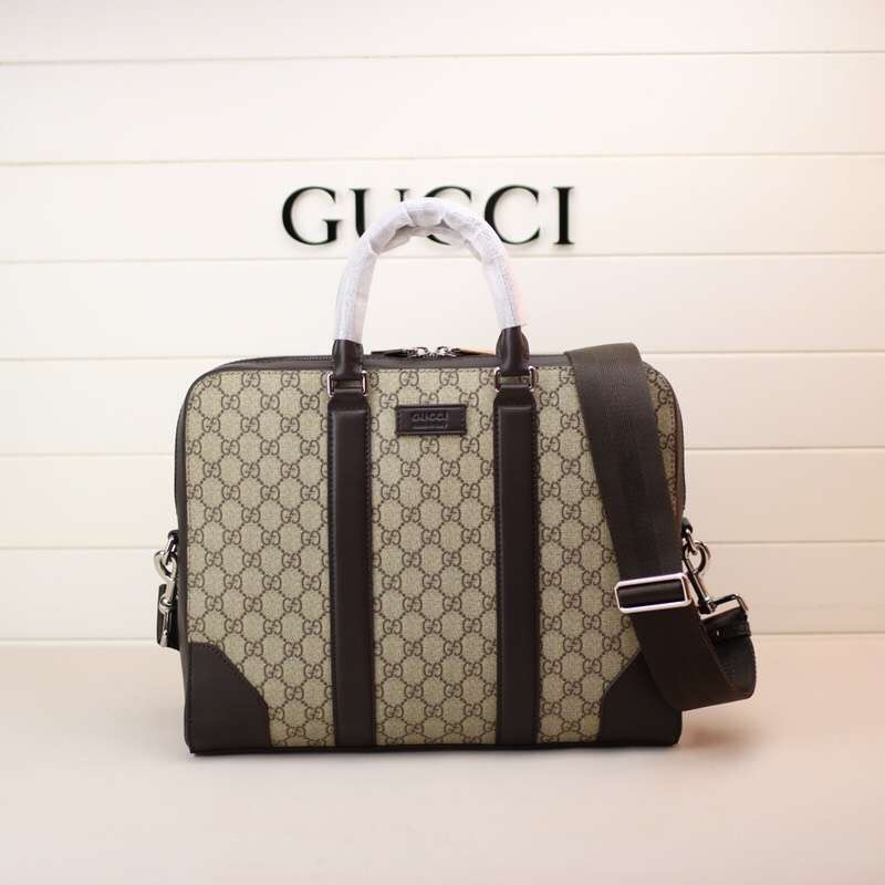 gucci公文包帆布的好还是皮的好,gucci古驰男士印花手提包