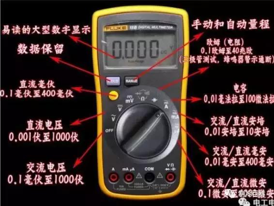 新手电工怎么使用万用表口诀,电工数字万用表的使用方法