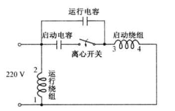 单相电机单电容和双电容的作用,单相电机接一个电容是什么电容