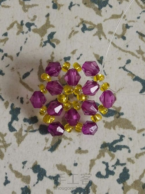 伞的串珠方法,小雨伞串珠