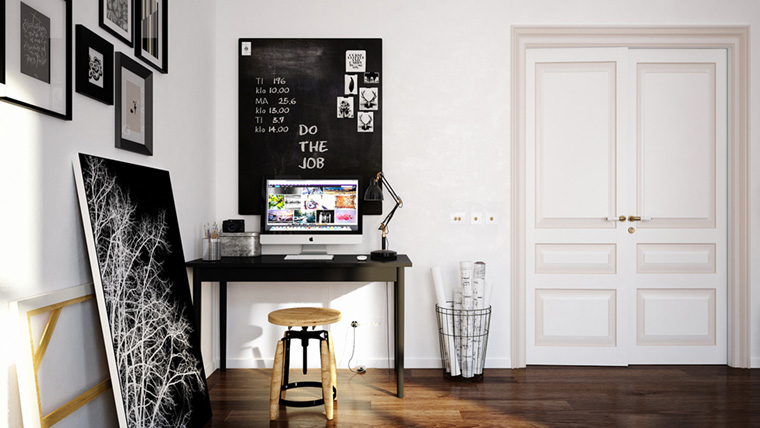 餐厨一体小空间设计,餐厅黑板墙效果图