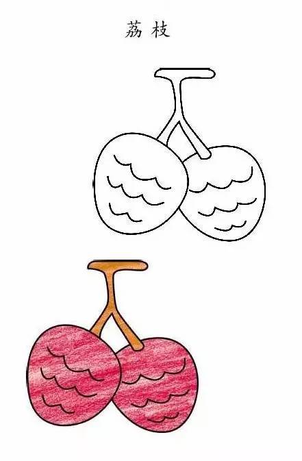 儿童简笔画大全图片水果涂色,秋天成熟的水果有哪些简笔画