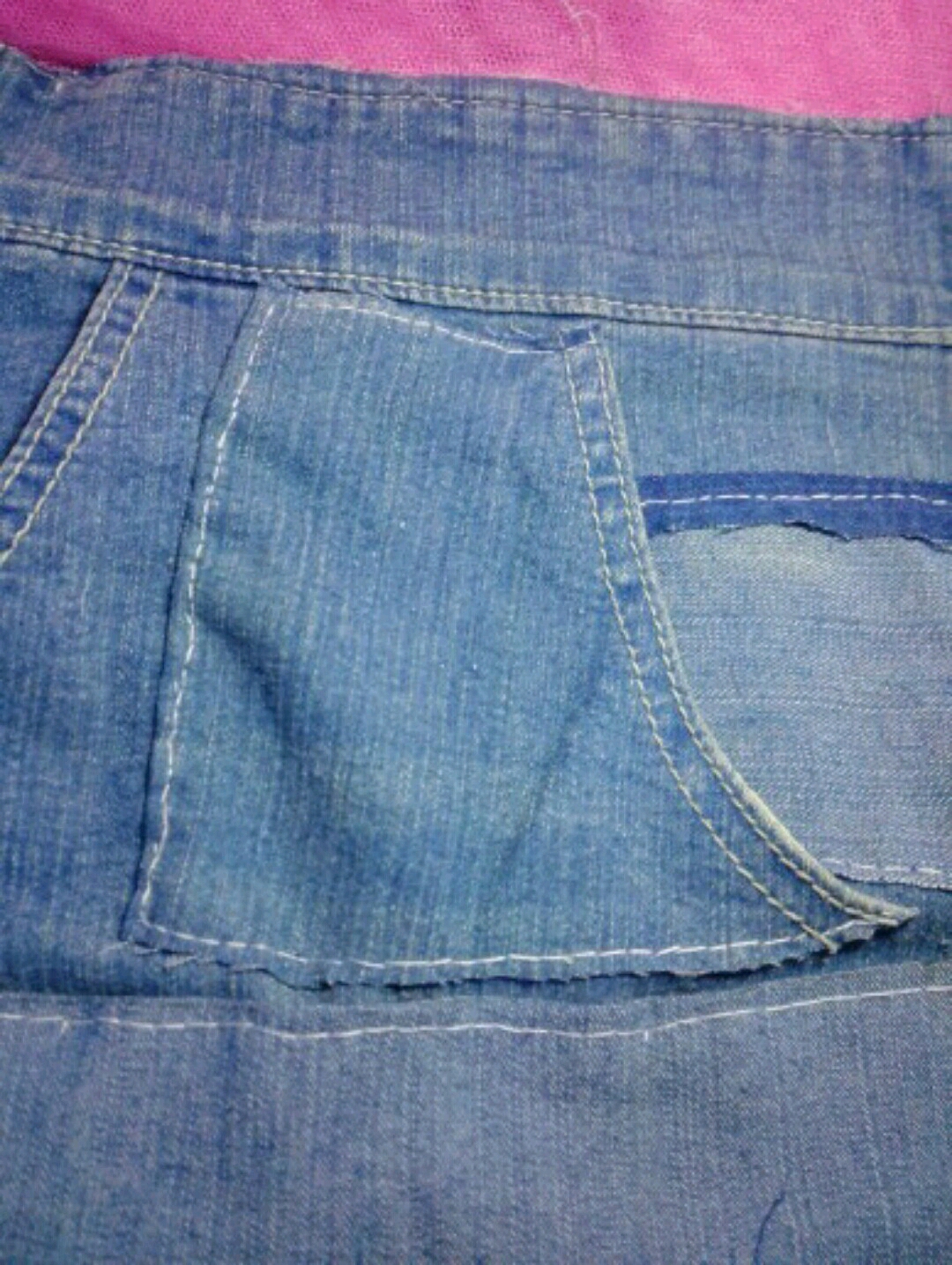 最简单的牛仔收纳袋,废物利用自制挂墙收纳袋