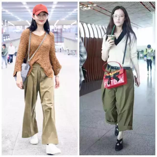 oversize微胖穿搭春季,这个春天一定要买条绿裤子