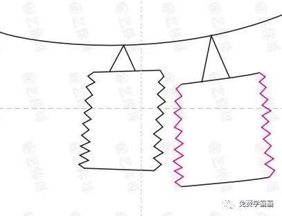 儿童画一年级简单,灯笼怎么画中国风简单又好看