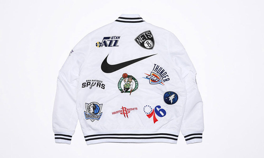 supreme耐克nba联名卫衣,supreme联名nikenba外套