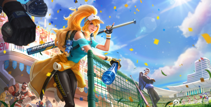 王者荣耀:棒球系列新皮肤正在路上,天美这回全藏在一张图里!