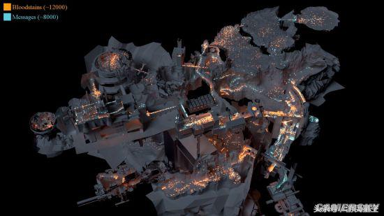 高玩制《黑魂》玩家阵亡热点图密集恐惧症请绕道