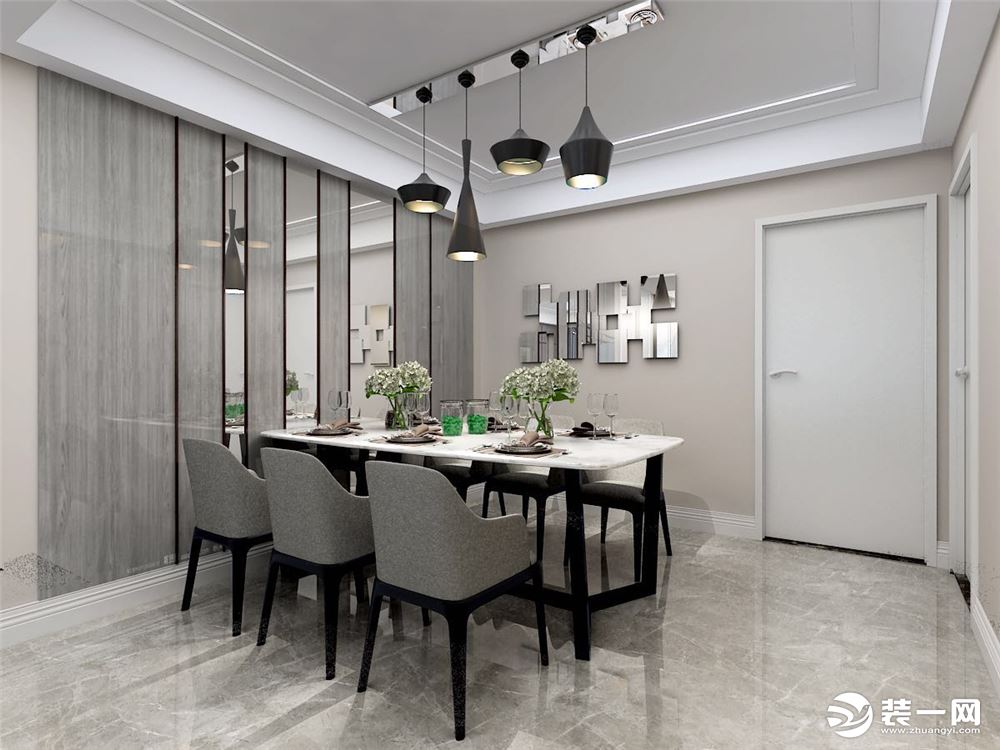 客厅背景墙设计帅气爆棚，青岛鲁润静园146㎡，现代硬包预算10万